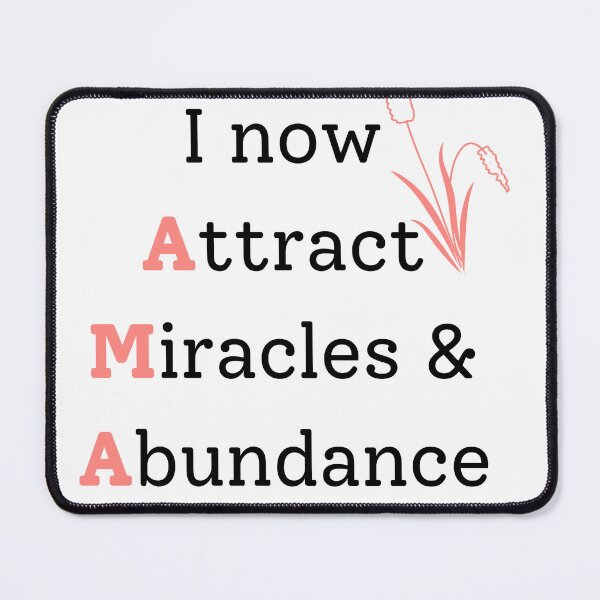 Item preview, Attract Miracles Digital Art, Daily Positive Affirmation, Home Office Décor, Law of Attraction designed and sold by Kind Krafts.