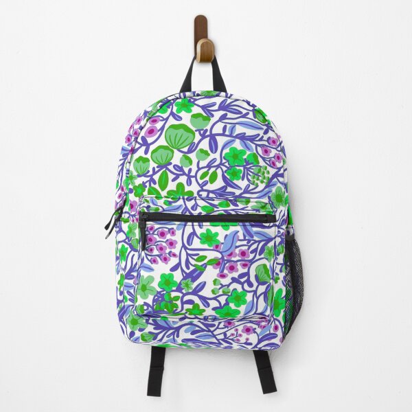 Item preview, Vibrant Floral Pattern in Purple and Green: Phone Cases, Curtains, Mugs, Home Decor, Stickers, Art Prints, Fabrics, and Tote Bags designed and sold by Daniela Vargas Ilustra.