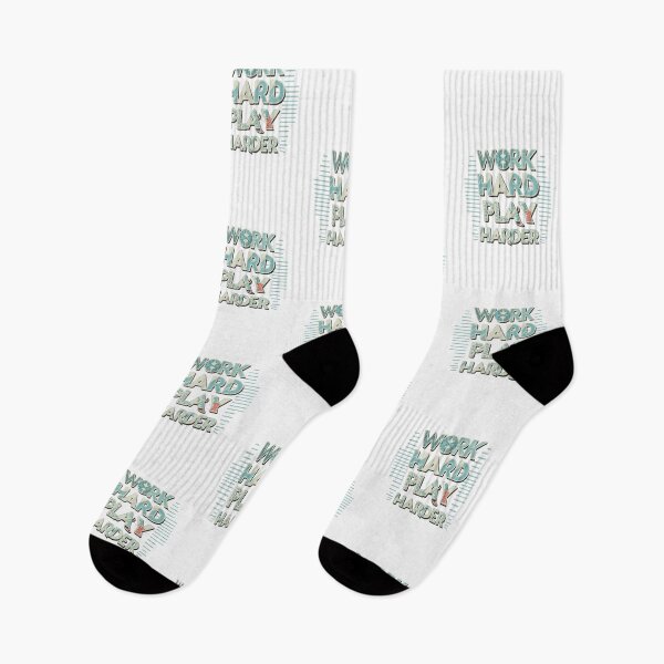 Item preview, Inscription Work Hard Play Harder designed and sold by M R Design.
