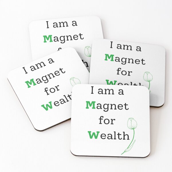 Item preview, Wealth Magnet Digital Art,  Daily Positive Affirmation, Home Office Décor, Law of Attraction designed and sold by Kind Krafts.