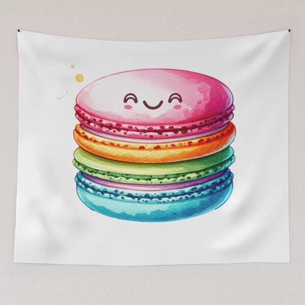 Item preview, Watercolor Happy Macaron designed and sold by InsanseCreation.