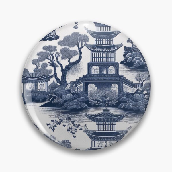 Item preview, Pagoda Chinoiserie designed and sold by ZodiacKat.
