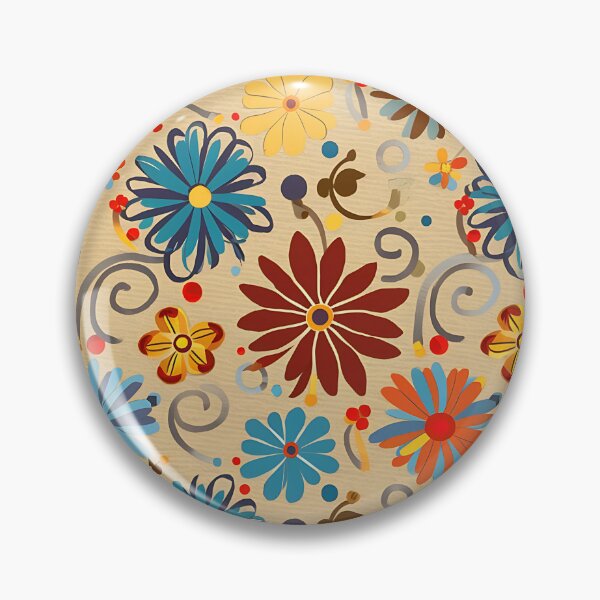 Aperçu de l'œuvre Intricate Floral Swirl Pattern - Colorful Beige Background créée et vendue par PrintableByZaah.