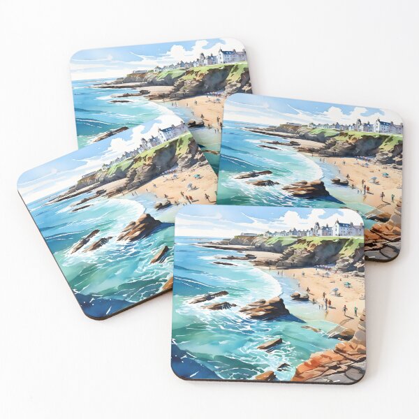 Item preview, Bude Beach: Detailed Watercolor in Sharp Focus designed and sold by LSVart.