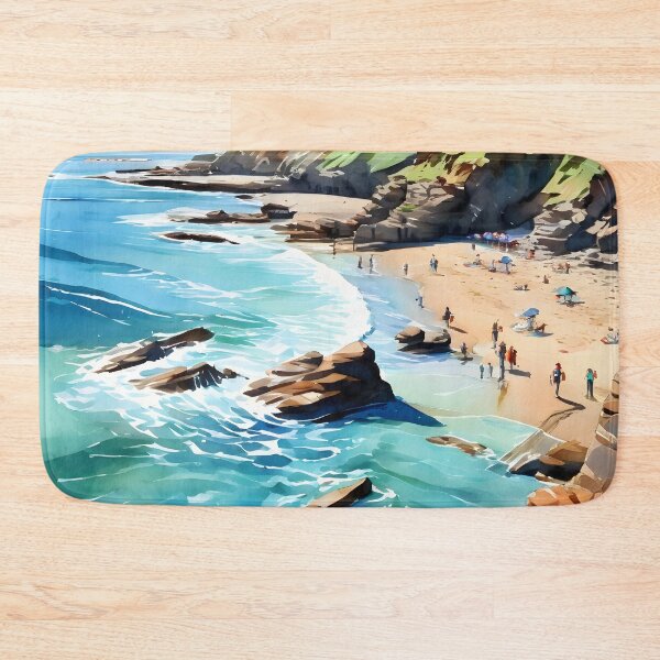 Item preview, Bude Beach: Detailed Watercolor in Sharp Focus designed and sold by LSVart.