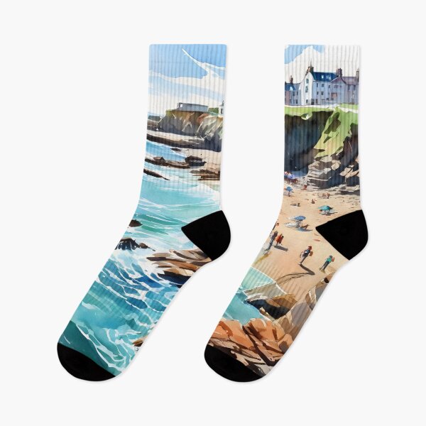 Item preview, Bude Beach: Detailed Watercolor in Sharp Focus designed and sold by LSVart.