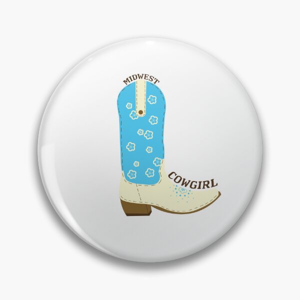 Item preview, Blue Floral Midwest Cowgirl Boot designed and sold by ChloeLynArt.