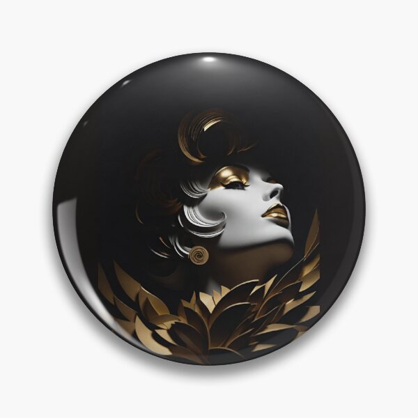 Item preview, Woman portrait in black gold seductive and sensual designed and sold by IHImage.