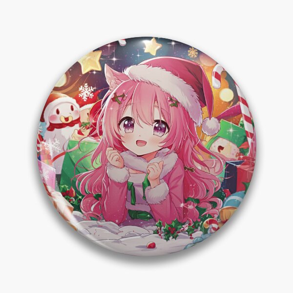 Item preview, Pink Christmas Anime Girl designed and sold by PinkGoddessLove.