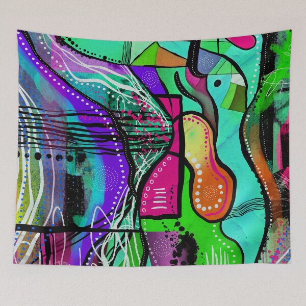 Item preview, Younique Retro Abstract Woman - Funky Pop Art designed and sold by FeralLaFemme.