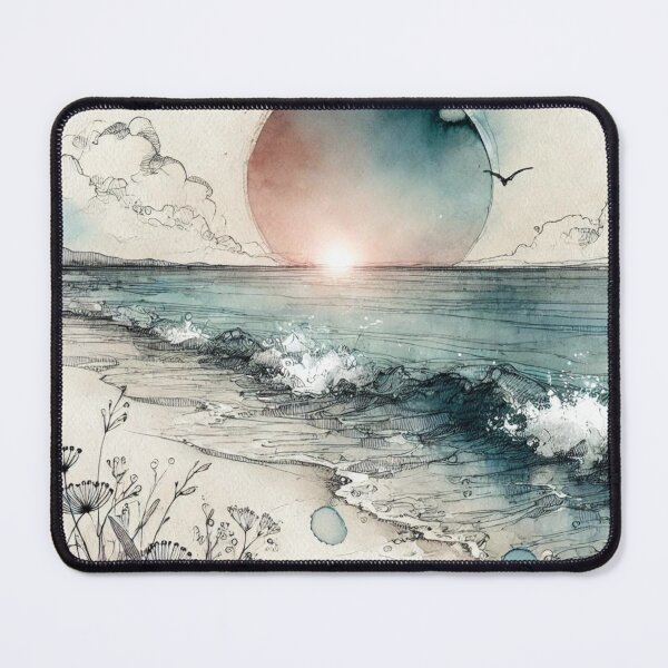 Item preview, Coastal Sunrise Art designed and sold by ArtemisDesignAI.