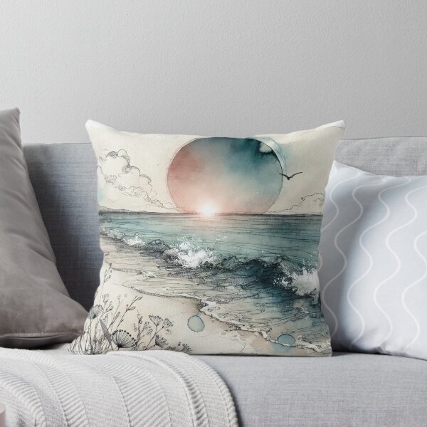 Item preview, Coastal Sunrise Art designed and sold by ArtemisDesignAI.