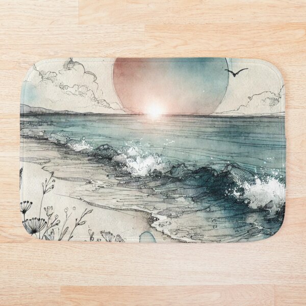 Item preview, Coastal Sunrise Art designed and sold by ArtemisDesignAI.