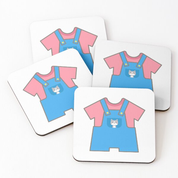 Item preview, Cute baby clothes in Children Style Cartoon illustration cat denim overalls jeans designed and sold by nuchz.