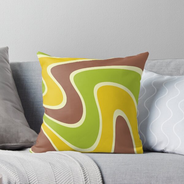 Item preview, Retro 70s Style Psychedelic Abstract Yellow Green and Brown designed and sold by tonymagnerart.