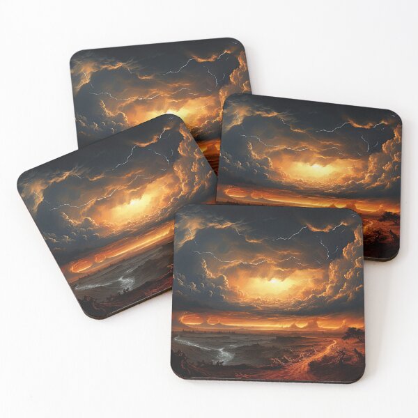 Item preview, Dramatic Sunset Over a Dusty Landscape With a Winding Path designed and sold by frequent-art.