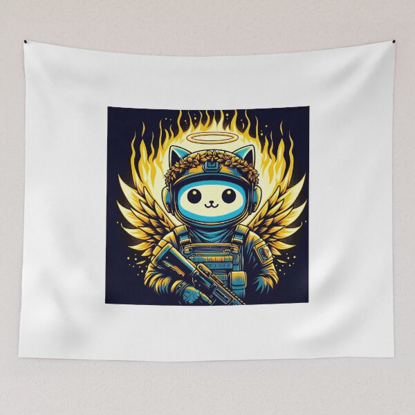 Item preview, Army Cat, Golden Halo And With Golden Wing designed and sold by cutenesss.
