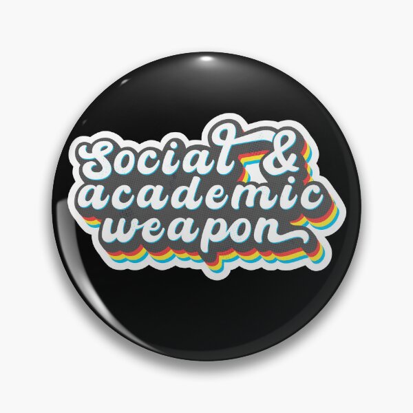 Item preview, Social & Academic Weapon in Retro Distressed Printshop Colors designed and sold by cj sketches.