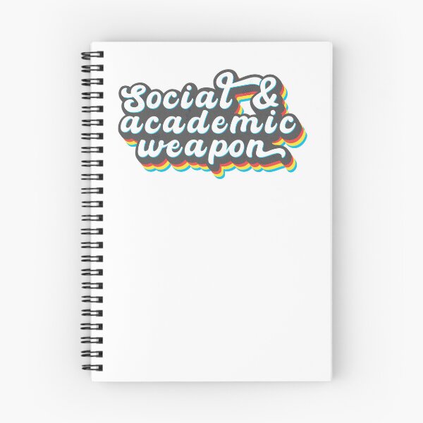 Item preview, Social & Academic Weapon in Retro Distressed Printshop Colors designed and sold by cj sketches.