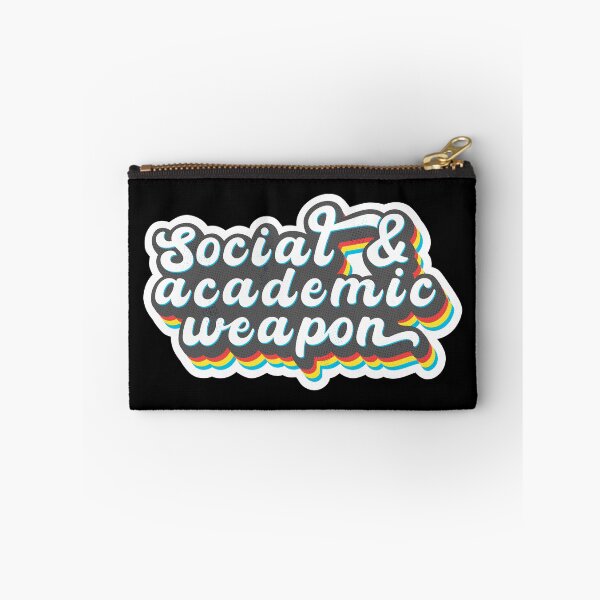Item preview, Social & Academic Weapon in Retro Distressed Printshop Colors designed and sold by cj sketches.