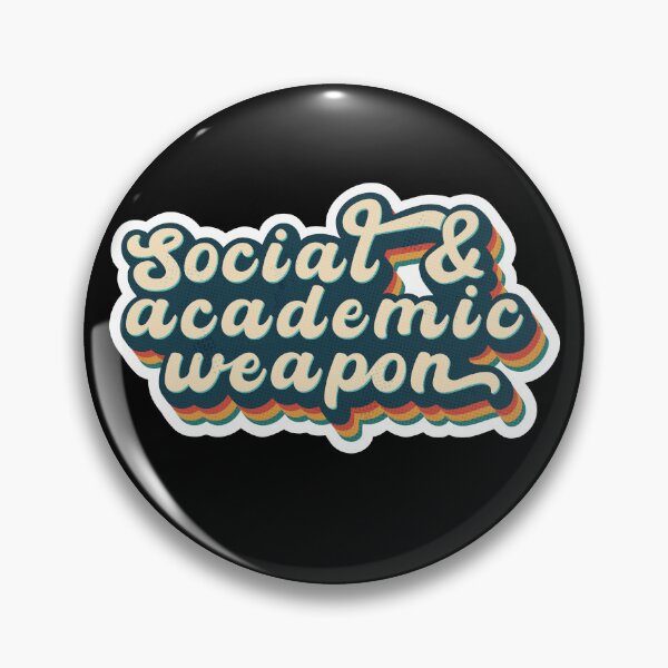 Item preview, Social & Academic Weapon in Retro Distressed Colors designed and sold by cj sketches.