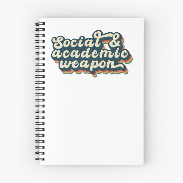 Item preview, Social & Academic Weapon in Retro Distressed Colors designed and sold by cj sketches.