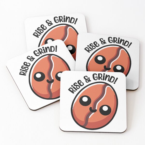 Item preview, Rise And Grind! Cute Coffee Bean Pun designed and sold by PMCreative.