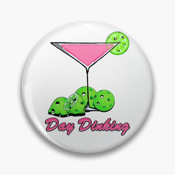 Item preview, Pickleball Pink Day Dinking Cosmo with Lime Pickleballs designed and sold by GreenCarbon2112.