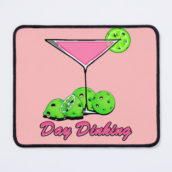 Item preview, Pickleball Pink Day Dinking Cosmo with Lime Pickleballs designed and sold by GreenCarbon2112.