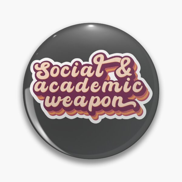 Item preview, Social & Academic Weapon in Retro Campfire Distressed Colors designed and sold by cj sketches.
