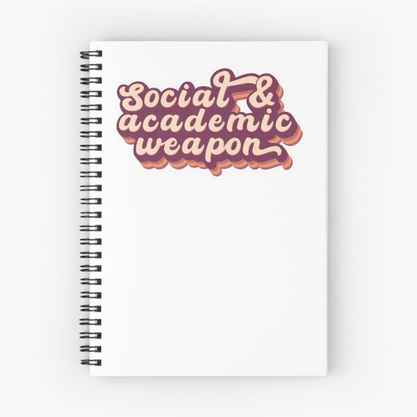 Item preview, Social & Academic Weapon in Retro Campfire Distressed Colors designed and sold by cj sketches.