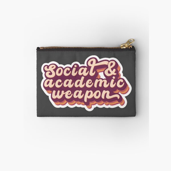 Item preview, Social & Academic Weapon in Retro Campfire Distressed Colors designed and sold by cj sketches.