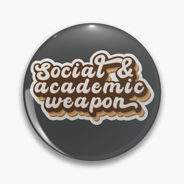 Item preview, Social & Academic Weapon in Retro Coffee Distressed Colors designed and sold by cj sketches.