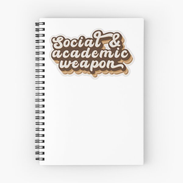 Item preview, Social & Academic Weapon in Retro Coffee Distressed Colors designed and sold by cj sketches.