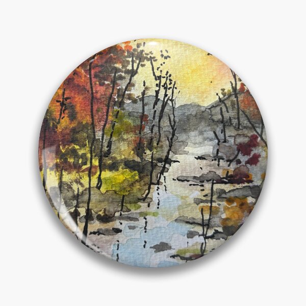 Item preview, Spontaneous Watercolor Landscape designed and sold by TheArtCave.