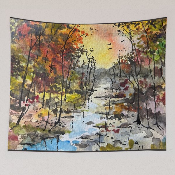Item preview, Spontaneous Watercolor Landscape designed and sold by TheArtCave.