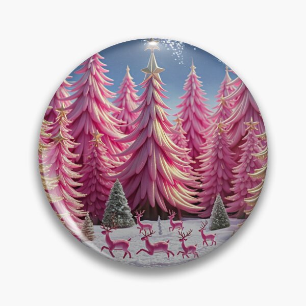 Item preview, Pink Christmas Outdoor Reindeer Scene 2 designed and sold by PinkGoddessLove.