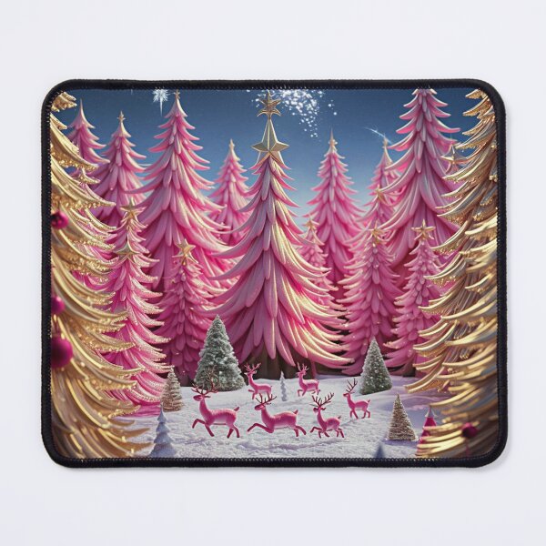 Item preview, Pink Christmas Outdoor Reindeer Scene 2 designed and sold by PinkGoddessLove.