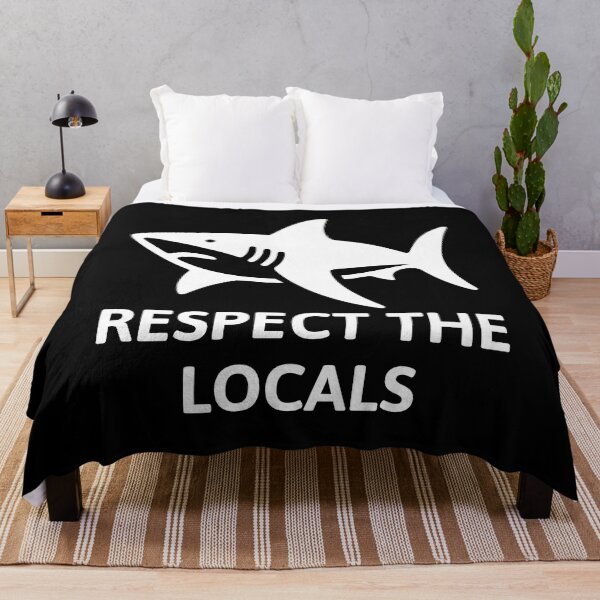 Item preview, Respect The Locals Sharks! White And Black Shark designed and sold by PMCreative.
