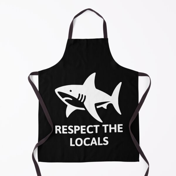 Item preview, Respect The Locals Sharks! White And Black Shark designed and sold by PMCreative.