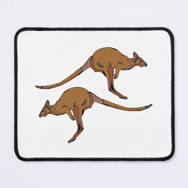 Item preview, minimalistic jumping brown australian kangaroo illustration  designed and sold by The Red Shop.