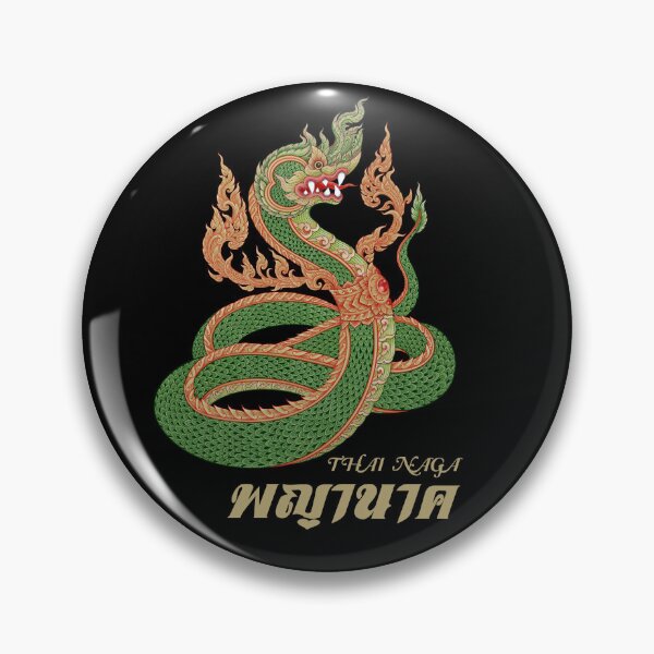 Item preview, Thai Naga Graphic With Thai Alphabets (Phayanak) T-Shirt, Dragon of Mekong River Tee, Thai Art Style Naga Green Color Skin Design With Thai Alphabets designed and sold by Viran-Designs.