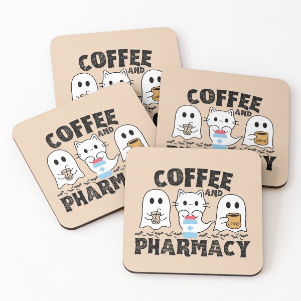 Item preview, Coffee Halloween Pharmacy Ghost Pharmacist Tech designed and sold by SunfullyYours.