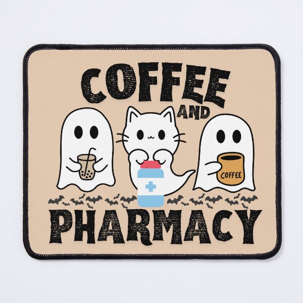 Item preview, Coffee Halloween Pharmacy Ghost Pharmacist Tech designed and sold by SunfullyYours.