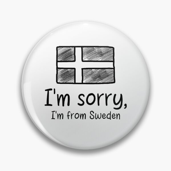 Artikelvorschau, Es tut mir leid, ich komme aus Schweden (schwarz) entworfen und verkauft von HallFlabben.
