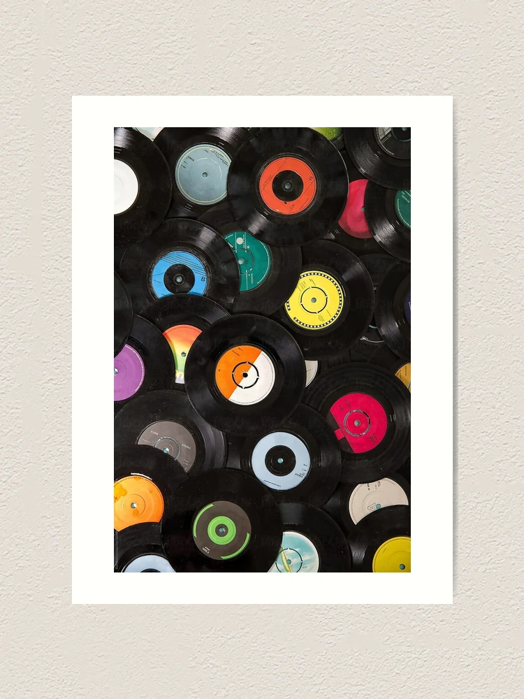 45 rpm records poster or t-shirt - vinyl records - tunes 