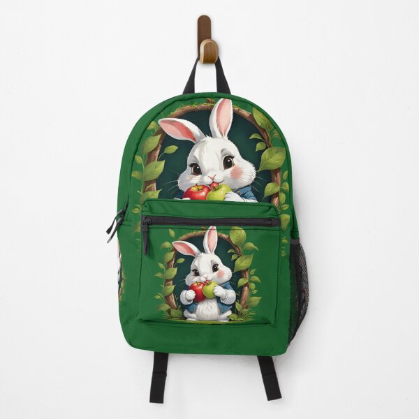 Item preview, Cute White Bunny Holding Fresh Apples Illustration | Bunny Art | Bunny Illustration | Illustration Art designed and sold by UnhingedBird.