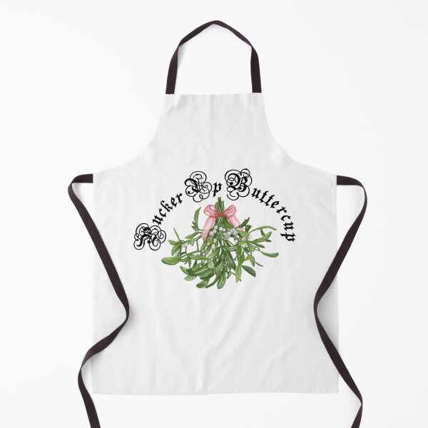 Item preview, Pucker Up, Buttercup! Black Text with Hand Drawn Mistletoe designed and sold by MountMercantile.