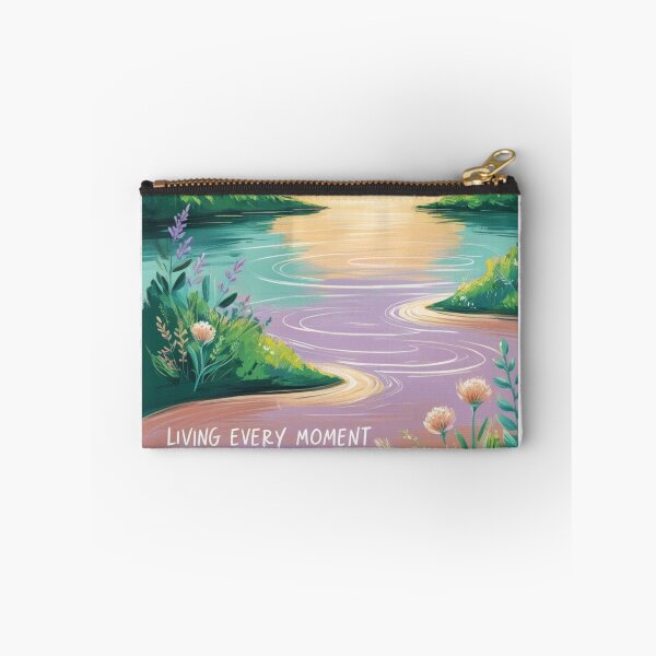 Item preview, Live Each Moment with Gratitude: Serene Lakeside Dawn Illustration designed and sold by eprojetoas.