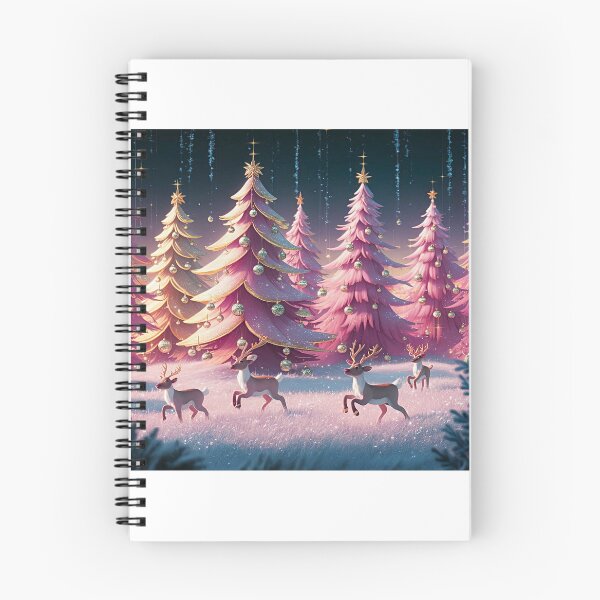 Item preview, Pink Christmas Outdoor Reindeer Scene 4 designed and sold by PinkGoddessLove.